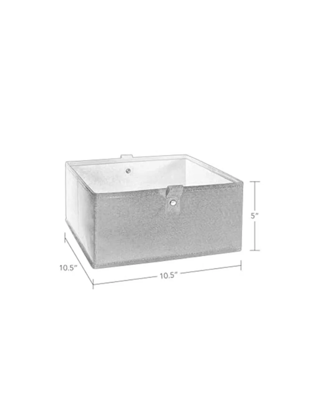 Folding Storage Bins 2-pack of 5in Tall Olive Cubes Fabric Bins